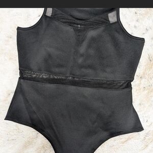 Express Black Mesh Detail Bodysuit
